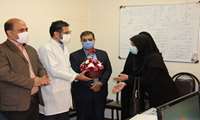تجلیل معاون بهداشتی دانشگاه و رئیس مرکز بهداشت شهرستان همدان از زحمات آزمایشگاهیان