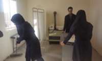 اقدام خودجوش فراگیران بهورزی همدان جهت بهسازی محل آرائه خدمات بهداشتی در روستای باغچه